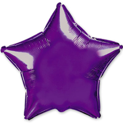 Шар фольгированный Звезда металлик фиолетовая 18 дюймов