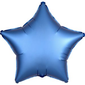 Шар фольгированный Звезда сатин синяя 18 дюймов