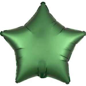 Шар фольгированный Звезда сатин зеленая 18 дюймов