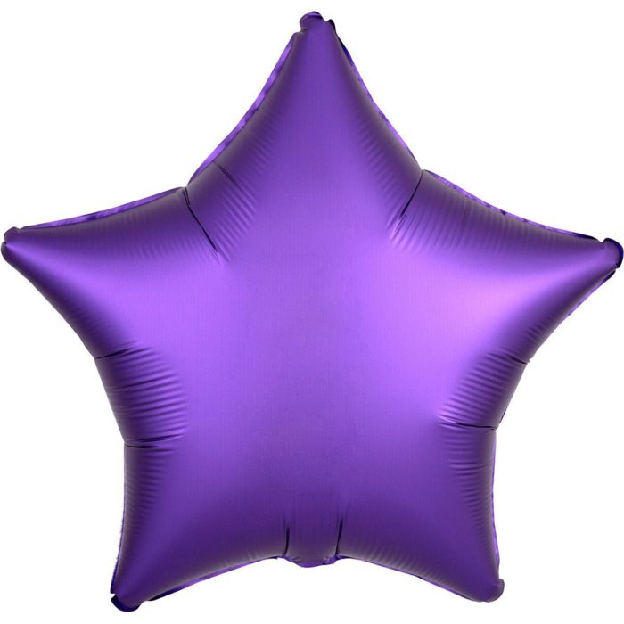 Шар фольгированный Звезда сатин фиолетовая 18 дюймов