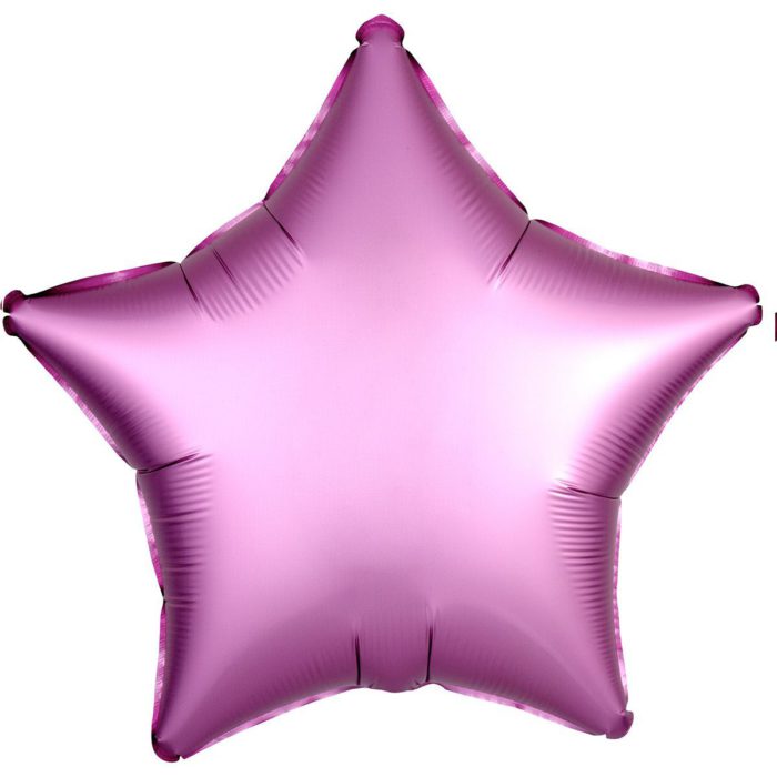 Шар фольгированный Звезда сатин фламинго 18 дюймов