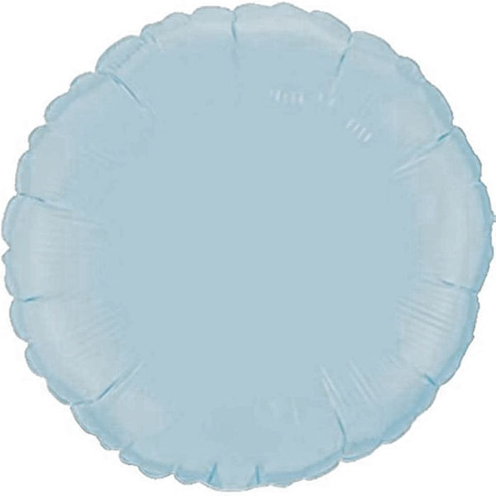 Шар фольгированный Круг пастель голубой 18 дюймов