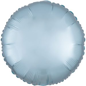 Шар фольгированный Круг сатин светло голубой 18 дюймов