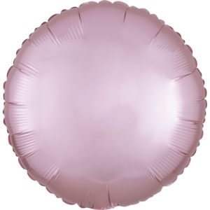 Шар фольгированный Круг сатин светло розовый 18 дюймов