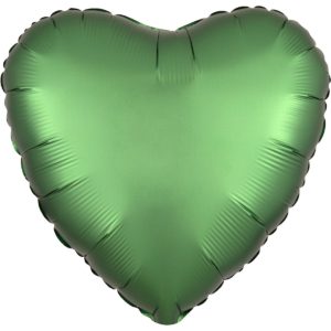 Шар фольгированный Сердце сатин зеленое 18 дюймов