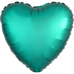 Шар фольгированный Сердце сатин изумрудное 18 дюймов