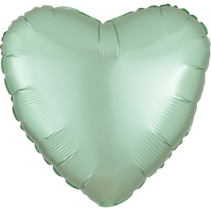 Шар фольгированный Сердце сатин мятное 18 дюймов