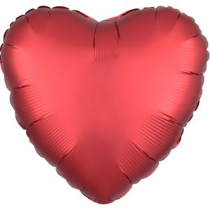 Шар фольгированный Сердце сатин сангрия 18 дюймов