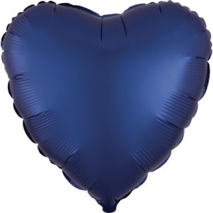 Шар фольгированный Сердце сатин синее 18 дюймов
