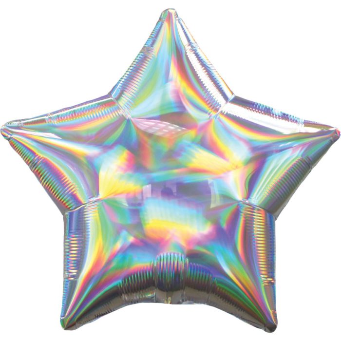 Шар фольгированный Звезда голография блеск 18 дюймов