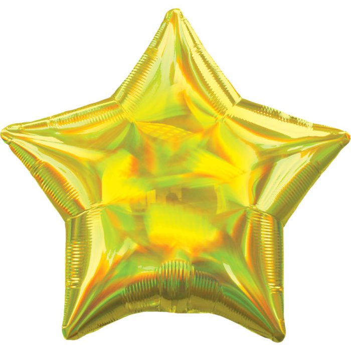 Шар фольгированный Звезда золото блеск 18 дюймов