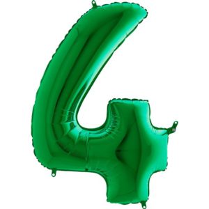 Шар фольгированный Цифра 4 Зеленая