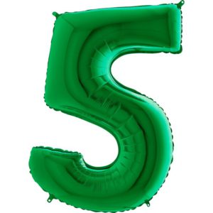 Шар фольгированный Цифра 5 Зеленая