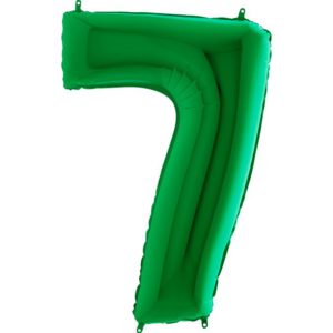 Шар фольгированный Цифра 7 Зеленая