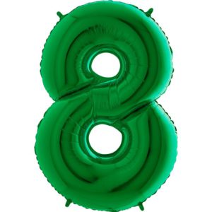 Шар фольгированный Цифра 8 Зеленая
