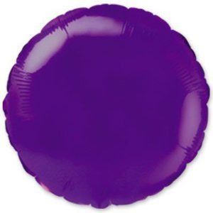 Шар фольгированный Круг металлик фиолетовый 18 дюймов