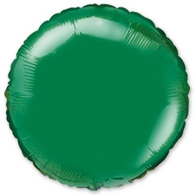 Шар фольгированный Круг металлик зеленый 18 дюймов