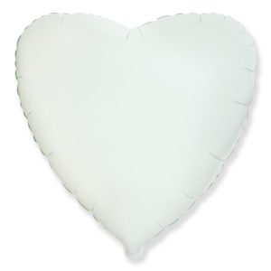 Шар фольгированный Сердце белое 18 дюймов