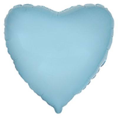 Шар фольгированный Сердце пастель голубое 18 дюймов