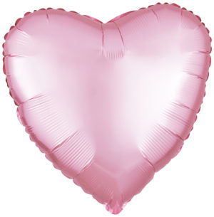 Шар фольгированный Сердце сатин розовое 18 дюймов