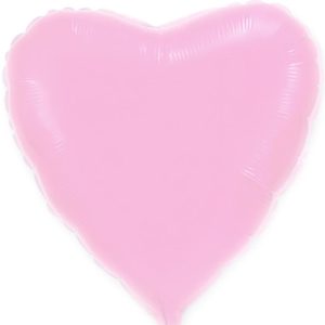 Шар фольгированный Сердце пастель розовое 32 дюйма