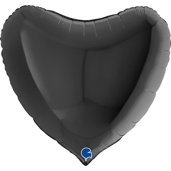 Шар фольгированный Сердце черное 36 дюймов