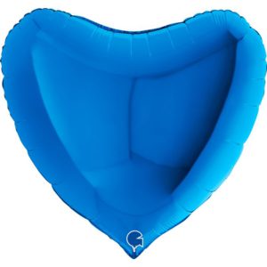 Шар фольгированный Сердце синее 36 дюймов