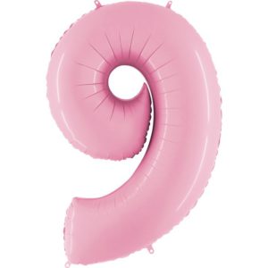 Шар фольгированный Цифра 9 Розовая