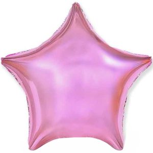 Шар фольгированный Звезда металлик розовая 18 дюймов
