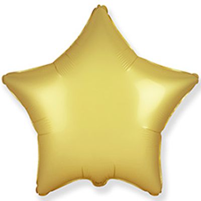 Шар фольгированный Звезда сатин золотая 18 дюймов