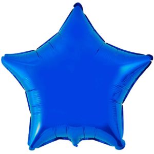Шар фольгированный Звезда металлик синяя 18 дюймов