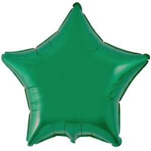 Шар фольгированный Звезда металлик зеленая 18 дюймов