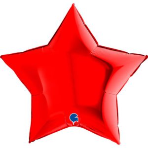 Шар фольгированный Звезда красная 36 дюймов