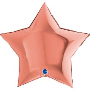 Шар фольгированный Звезда розовое золото 36 дюймов