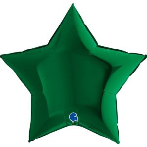 Шар фольгированный Звезда зеленая 36 дюймов