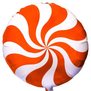 Шар фольгированный Круг Конфета Оранжевая