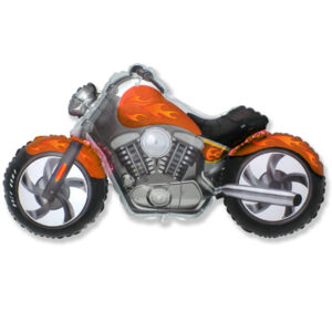 Шар фольгированный Мотоцикл Оранжевый