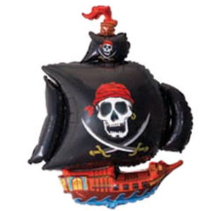 Шар фольгированный Пиратский Корабль Черный