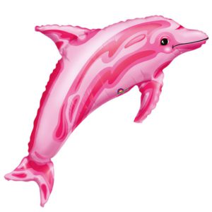 Шар фольгированный Дельфин Розовый