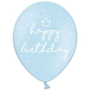 Шар воздушный Happy Birthday Пастель голубой