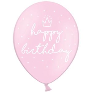 Шар воздушный Happy Birthday Пастель розовый