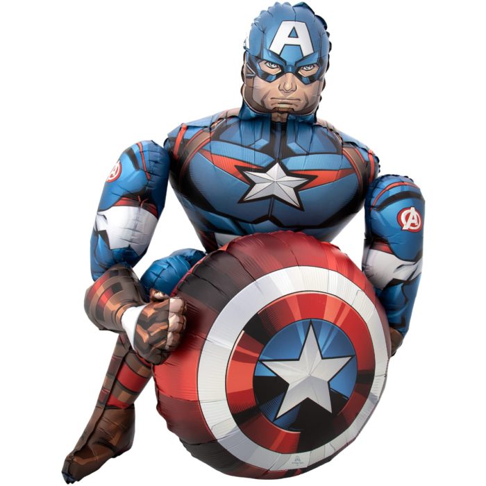 Шар ходячий фольгированный Капитан Америка
