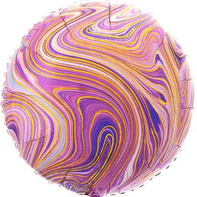 Шар фольгированный Круг Агат фиолетовый