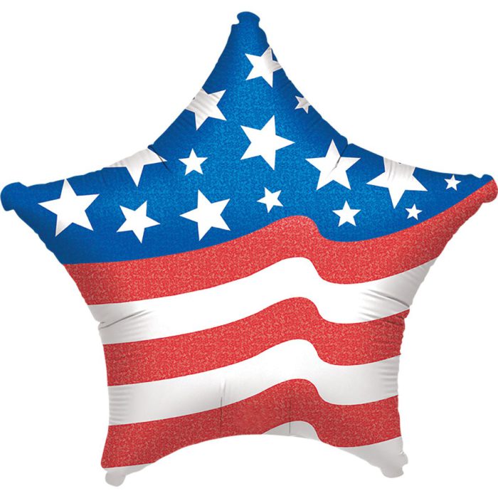Шар фольгированный Звезда Американский флаг