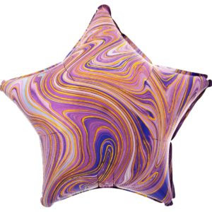 Шар фольгированный Звезда Агат фиолетовый