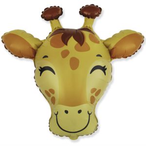 Шар фольгированный Жираф веселый голова