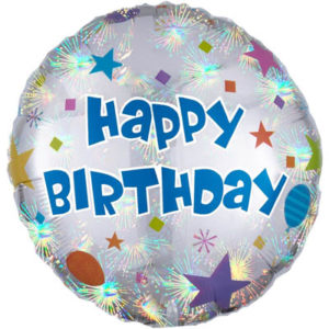 Шар фольгированный Круг Happy Birthday шары и звезды