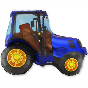 Шар фольгированный Трактор синий