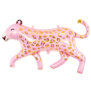 Шар фольгированный Леопард розовый
