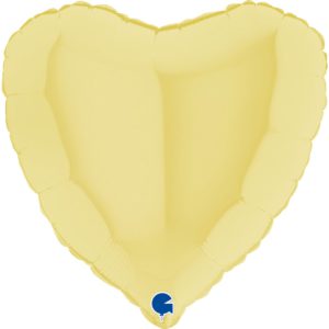 Шар фольгированный Сердце желтое макарун 18 дюймов